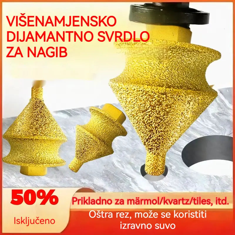 🧰🛠️【38 mm/55 mm】Višenamjensko dijamantno svrdlo za nakošavanje