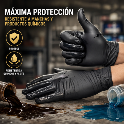 ⚡50% de descuento🎁 【100 piezas 27 euros - Talla L】Guantes profesionales de nitrilo: resistentes, antideslizantes, resistentes a las manchas y a los arañazos
