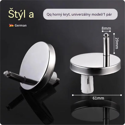 🚽【2 pares, 4 piezas en total】Accesorios universales para el baño ----💦✨Abrazaderas de tornillo para fijar la tapa del inodoro.
