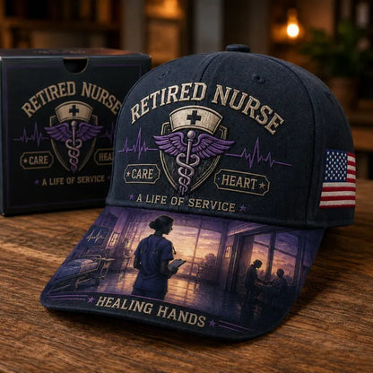 💜Gorro conmemorativo en honor a la labor sanadora de una enfermera jubilada