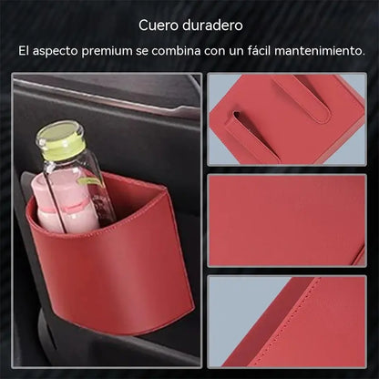 🥳¡Producto estrella de 2026! 🚗🧺 ¡50% de descuento! Portavasos de cuero genuino para puertas de coche 🛡️✨