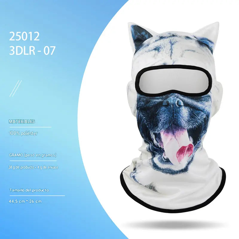 📢📢 ¡¡50% de descuento!! ⏰ Pasamontañas cortavientos con estampado animal 😜 Accesorio cálido para actividades invernales al aire libre