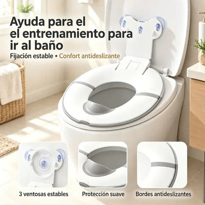 Asiento de inodoro para aprender a ir al baño, plegable y portátil, para niños pequeños.