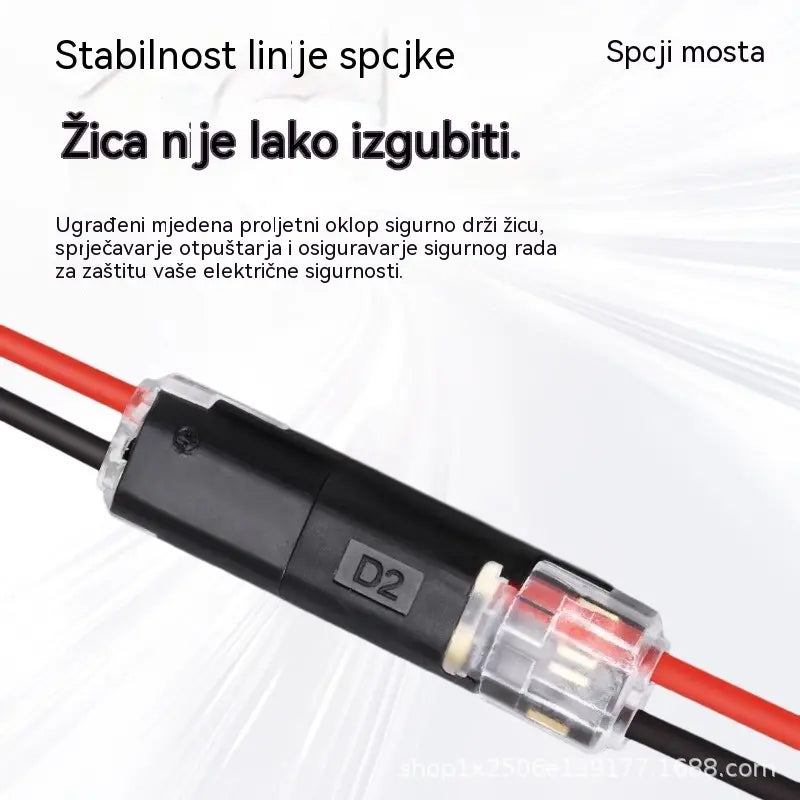 🥳 50% popusta! ⏰ 【1000 komada na zalihi】Priključak za žicu bez skidanja izolacije, s kopčom za zaključavanje, sigurnim zatvaranjem i protukliznom površinom ⚡️