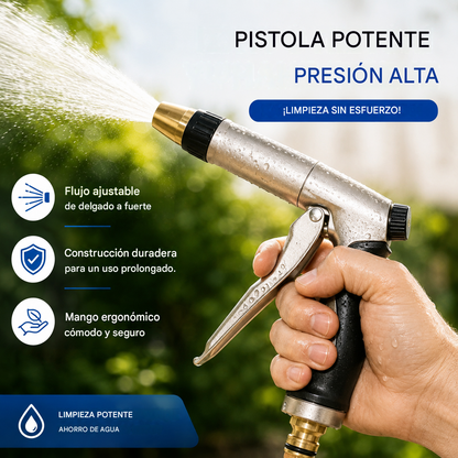 🥳 ¡50% DE DESCUENTO! 🏠💦 Pistola de agua a alta presión – ideal para lavar el coche, regar el jardín, limpiar fachadas y muebles de exterior 🌿🚘