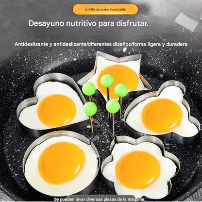 Juego de 5 piezas por solo 24 euros 🍳🍳🔥 Precio especial de gran venta - Molde para huevos de acero inoxidable