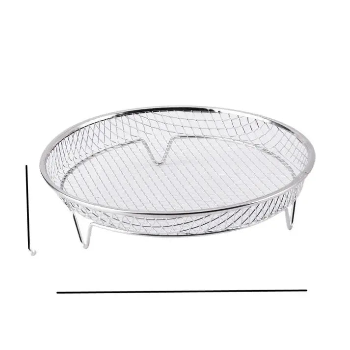 🍗Rejilla apilable de acero inoxidable para freidora de aire