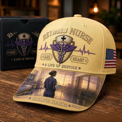 💜Gorro conmemorativo en honor a la labor sanadora de una enfermera jubilada