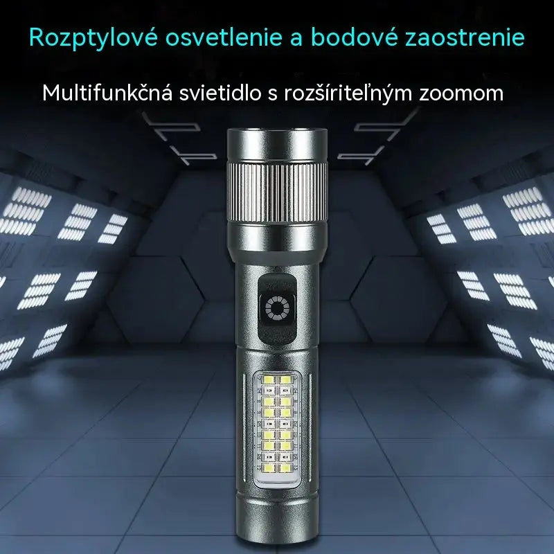 🔦 Multifunkčné LED svietidlo so zoomom