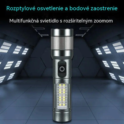🔦 Multifunkčné LED svietidlo so zoomom