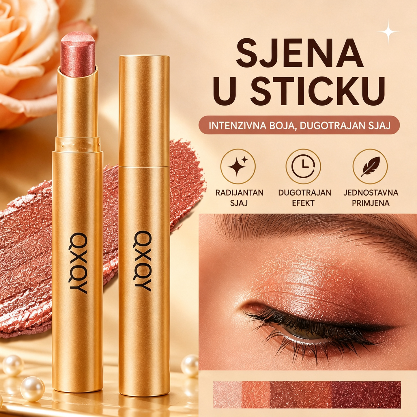 🔥【Kupite 1, dobijte 1 gratis】2 komada 22€ ✨3-u-1 sjenilo u stiku – trenutni sjaj, lifting efekt i dugotrajnost 💄