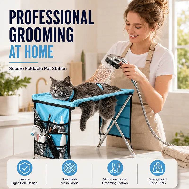 ⏳ ¡50% de descuento por tiempo limitado! ⏰ Cama plegable 2 en 1 para el aseo de mascotas 🐱🐶🛋️