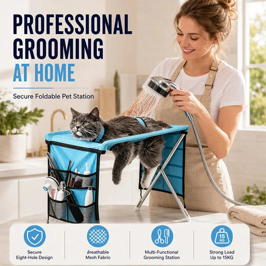 ⏳ ¡50% de descuento por tiempo limitado! ⏰ Cama plegable 2 en 1 para el aseo de mascotas 🐱🐶🛋️