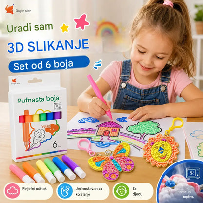 3 kutije za 25 eura (ukupno 18 boca) 🎨✨DIY Popcorn Gel Paint: 3D olovka za proširivanje - sigurna, ekološki prihvatljiva, netoksična
