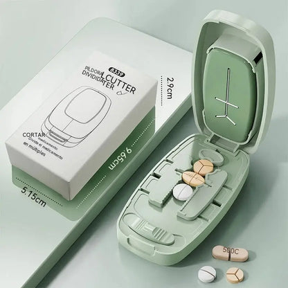 💊 Cortador de pastillas portátil con caja de almacenamiento