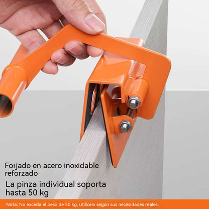 👍👍Abrazaderas de alta resistencia para manipulación de chapa metálica: aptas para baldosas cerámicas, madera y paneles de yeso; 2,1 cm de espesor; capacidad de carga de 50 kg.
