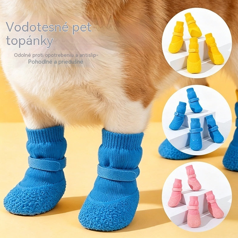 🐕🐕【20€】2 sady (8 kusov) – Nové nepremokavé ponožky pre psov. Silikónové gumáky pre psov. Protišmykové a odolné voči oderu.
