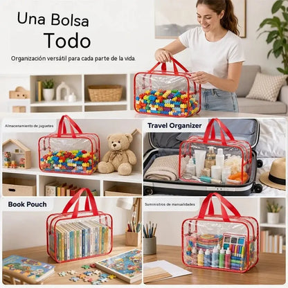 Compra 1 y llévate 1 gratis. Bolsa de almacenamiento de PVC transparente.