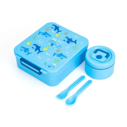 🍱Set de fiambrera tipo bento hermética de grado alimenticio para niños, con tazón para sopa y 4 compartimentos, ideal para estudiantes.