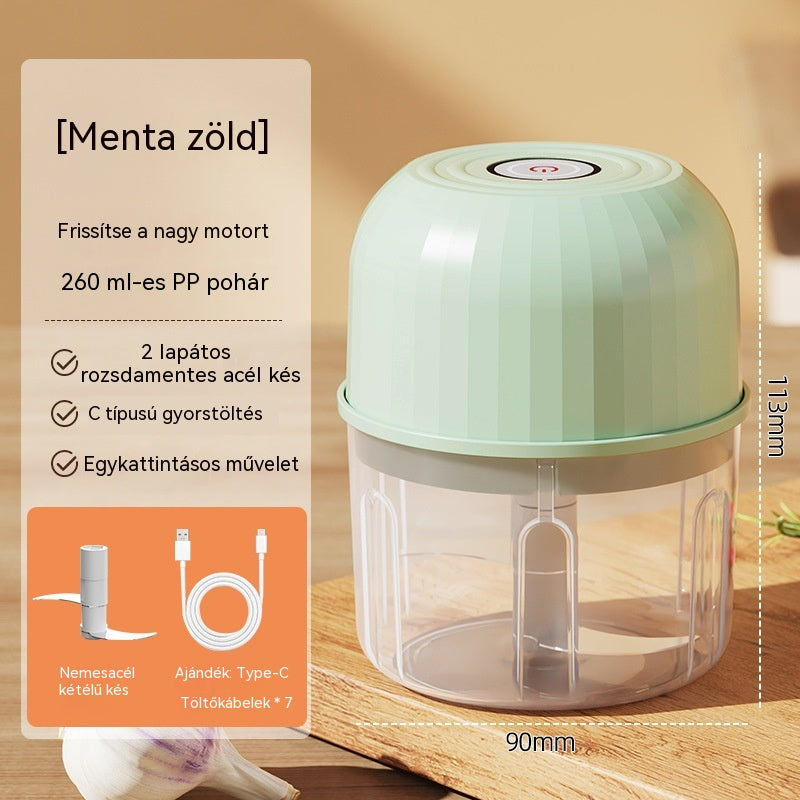 👍👍Hatékony és vezeték nélküli mini elektromos aprító