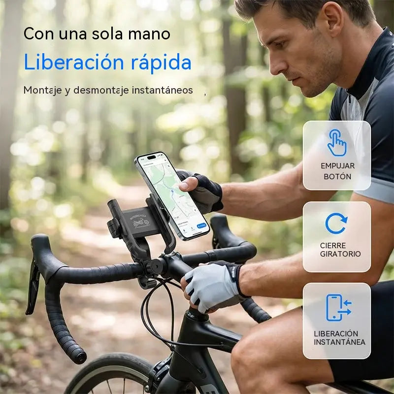 🚴‍♂️ Soporte para teléfono para bicicleta con candado SecureLock | Compra 2 y llévate 1 gratis 🔥 | Resistente a golpes y de liberación rápida ✨