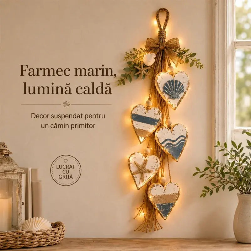 ✨ Rozžiarte svoj domov romantickou atmosférou! Závesná dekorácia v tvare srdca s integrovanými LED svetlami! 💖🏡