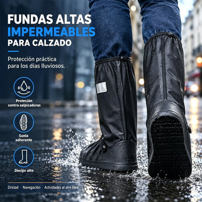 【1 par】¡Evita que tus zapatillas se empapen! Cubrezapatos impermeables de alta resistencia: antideslizantes y plegables para llevar en el bolso 🌧️