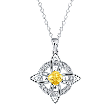Collar místico de nudo de bruja con piedra de nacimiento 🔮💞 Protege a tus seres queridos