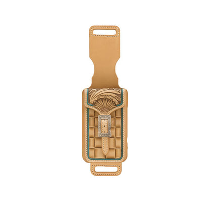 🤠Soporte para teléfono de cuero estilo silla de montar western hecho a mano📱(❤Se adapta a todos los tamaños de teléfono)