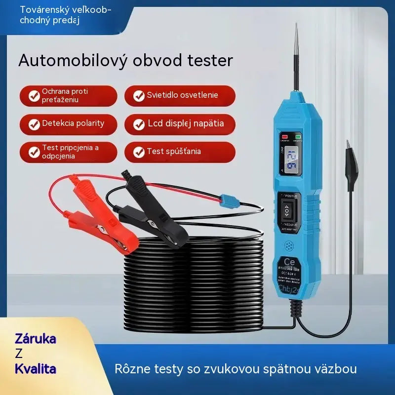 Multifunkčná automobilová skúšačka s LCD displejom, tester obvodov 3,5 – 36 V.