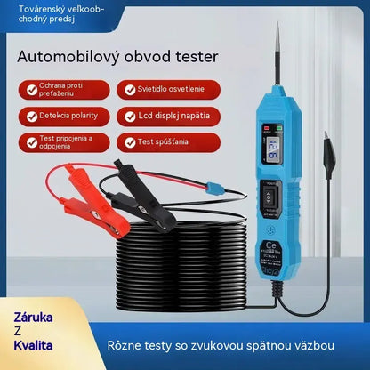 Multifunkčná automobilová skúšačka s LCD displejom, tester obvodov 3,5 – 36 V.