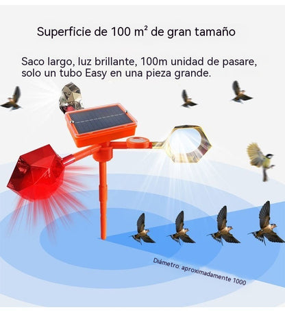 🐦🦉【NUEVO】Nuevo ahuyentador de pájaros con voz ajustable, alimentado por energía solar y eólica, mejorado
