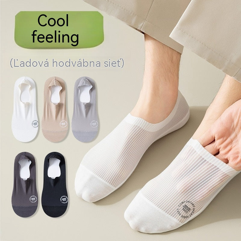 🧦【6 párov 24 eur】6-dielna sada priedušných, jemne sieťovaných, protišmykových, univerzálnych neviditeľných ponožiek