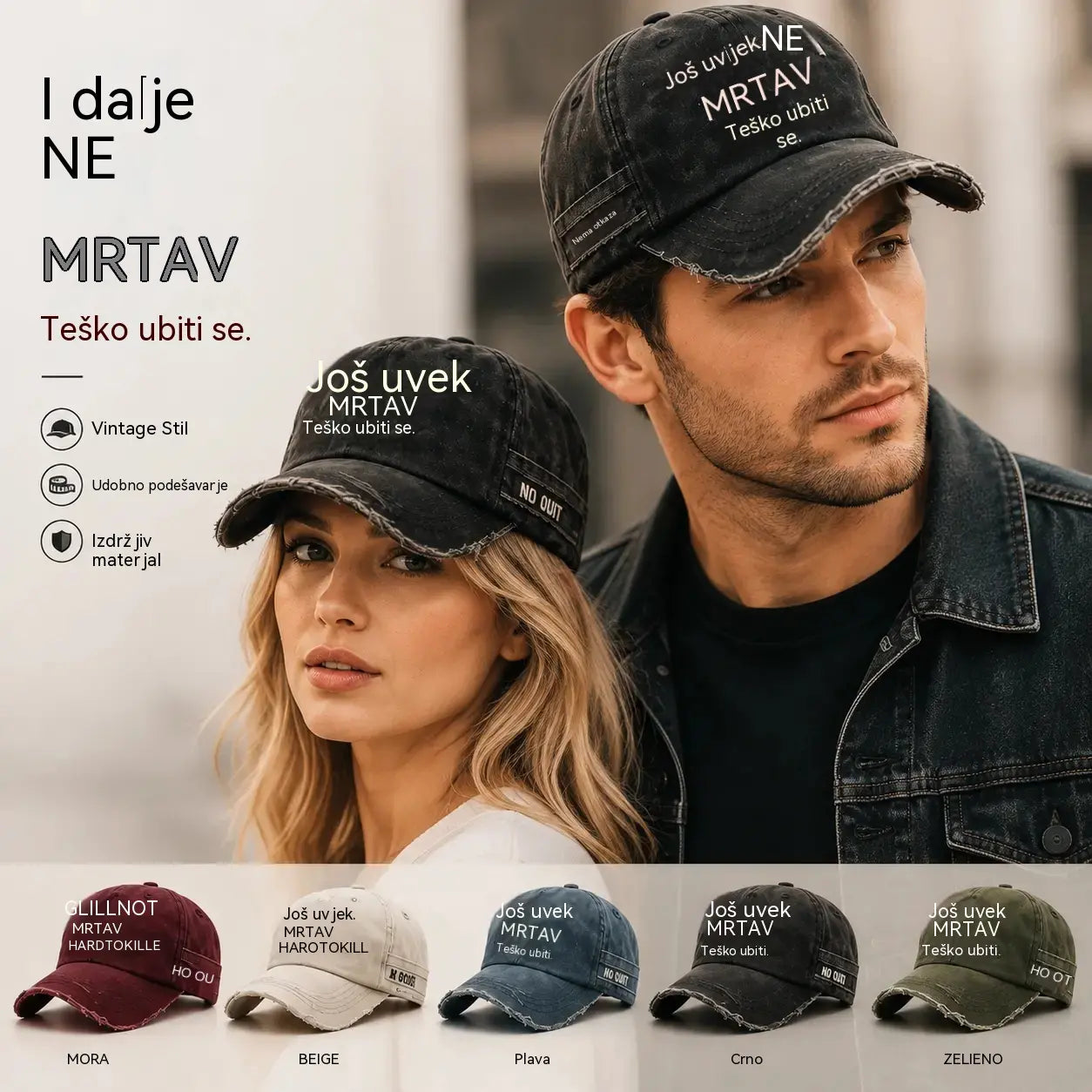 🧢🧢 Vintage vezeni šešir, izdržljiv, elegantan i luksuznog dizajna.