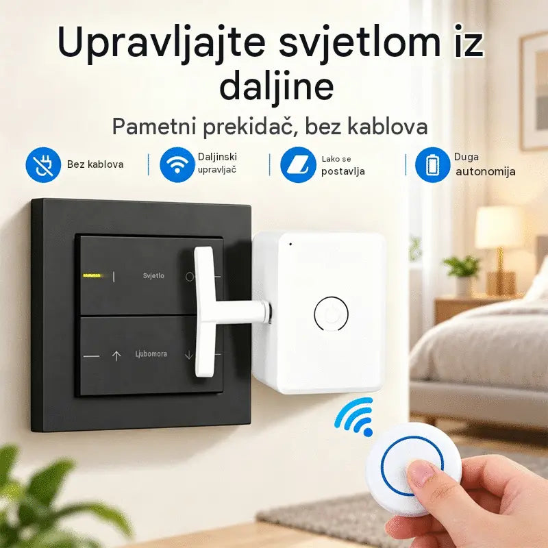 📱💡Bežični pametni daljinski upravljač za rasvjetu bez potrebe za ožičenjem – praktično rješenje za paljenje i gašenje svjetla na daljinu