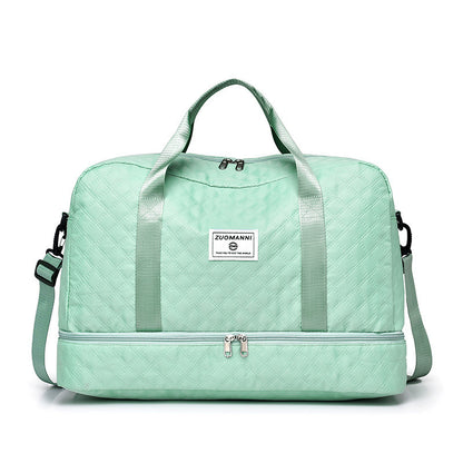 🔥Elegante bolsa de viaje de gran capacidad con diseño de separación para uso húmedo y seco, adecuada para yoga y fitness.
