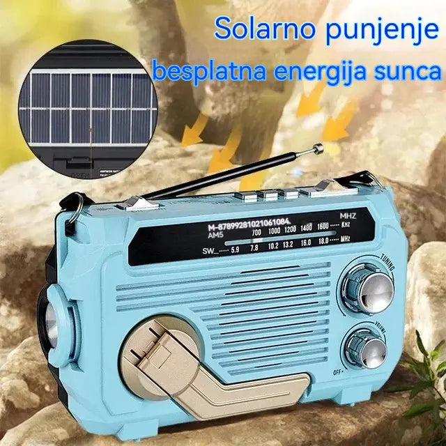 🏕️Prijenosna višenamjenska AM radio svjetiljka