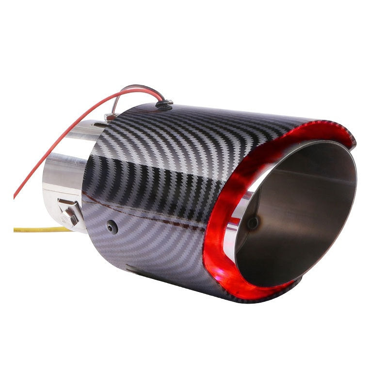 🚗🚗Tubo de escape con LED de fibra de carbono.
