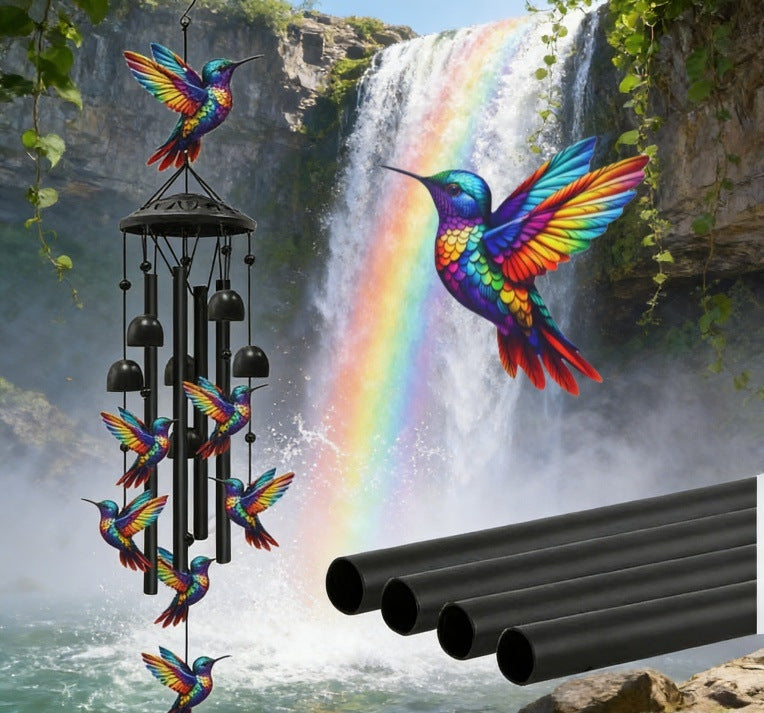 🎁🎁Nuevos móviles de viento de metal con diseños de colibríes, mariposas y libélulas.