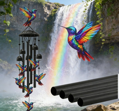 🎁🎁Nuevos móviles de viento de metal con diseños de colibríes, mariposas y libélulas.