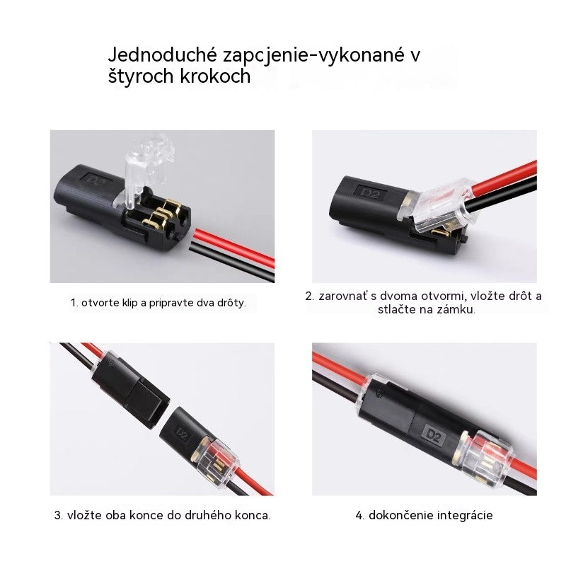 🥳 50% zľava! ⏰ 【1000 kusov skladom】Konektor kábla bez odizolovania, s uzamykateľnou prackou, bezpečným uzáverom a protišmykovou úpravou ⚡️