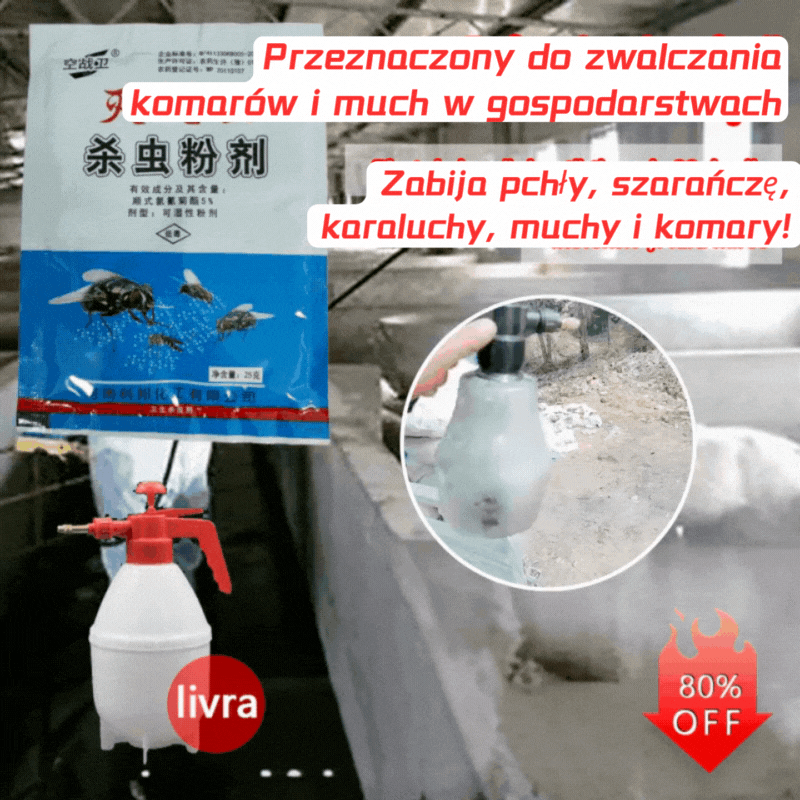 【30%OFF】🦟Specjalnie zaprojektowany do zabijania komarów i much na farmach. Jedno opakowanie zabija pchły, szarańcze, karaluchy, muchy i komary!