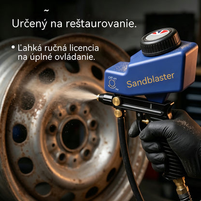 🔫✨ Prenosná pieskovacia pištoľ s gravitačným podávaním – na odhrdzavenie, leptanie a odhrotovanie