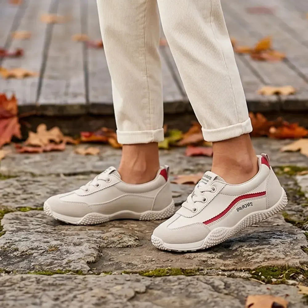 【Veličine 35-40】👟Ženske tenisice njemačkog stila s okruglim vrhom – Lagane i prozračne, ravne cipele za svaki dan – Klasičan bijeli dizajn