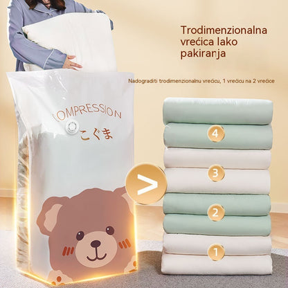 🧳【Set od 5 dijelova】💨 Velika, stlačiva vakuumska vrećica za pohranu: nije potrebna pumpa, nepropusna je i idealna za uštedu prostora u koferima i kod kuće ✈️