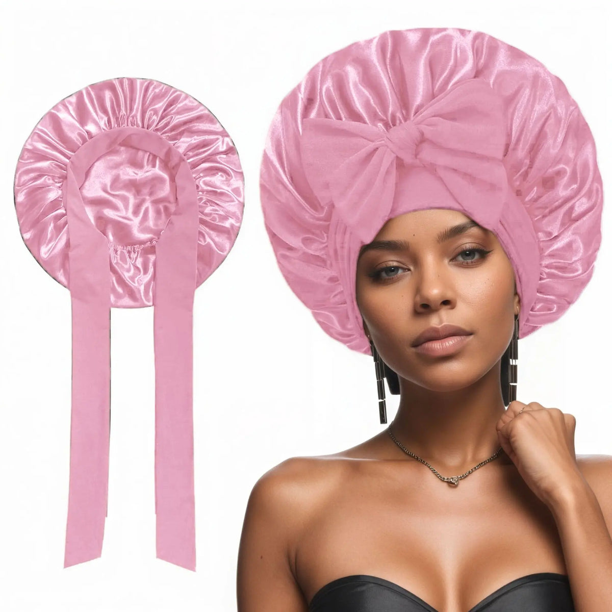 💤 ¡50% de descuento! Duerme más cómodamente mientras cuidas tu cabello: gorro de dormir de satén 2 en 1 (con antifaz incorporado).
