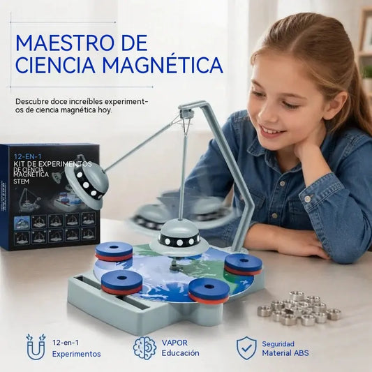🧲🎓 Kit de experimentos científicos magnéticos 12 en 1: este kit, que incorpora trenes de levitación magnética, física y diversión educativa, despierta la curiosidad y te ayuda a explorar la magia de los imanes. 🌟👦