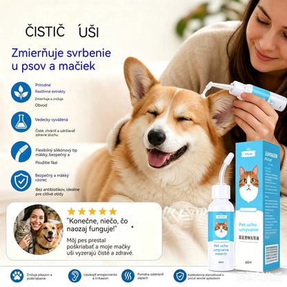 【2 fľaše】🐶🐱 Čistič uší na zmiernenie svrbenia uší u psov a mačiek.