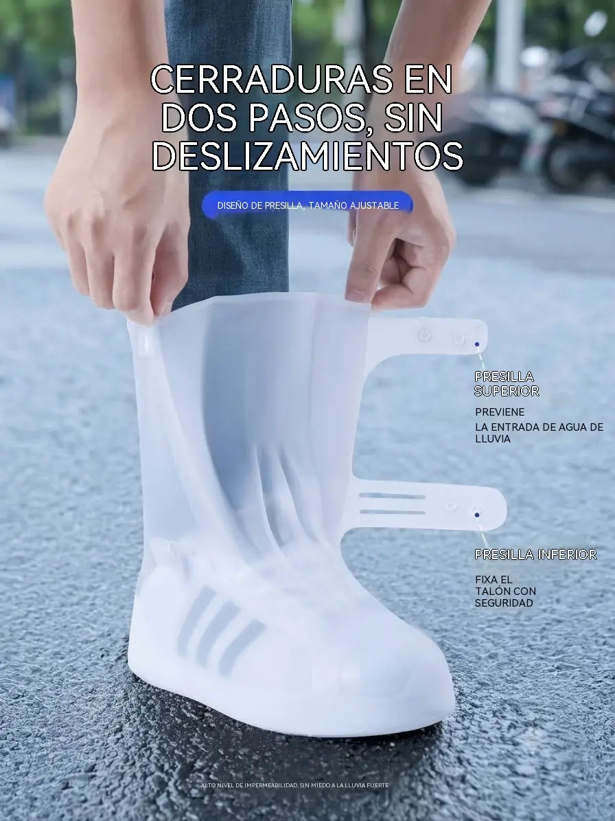 ¡Adiós a las zapatillas mojadas! Fundas impermeables y duraderas para zapatos: diseño antideslizante, plegables para guardarlas fácilmente en tu bolso 🌧️