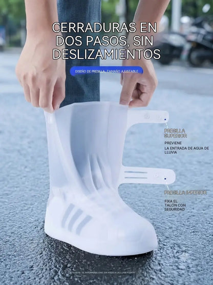 ¡Adiós a las zapatillas mojadas! Fundas impermeables y duraderas para zapatos: diseño antideslizante, plegables para guardarlas fácilmente en tu bolso 🌧️
